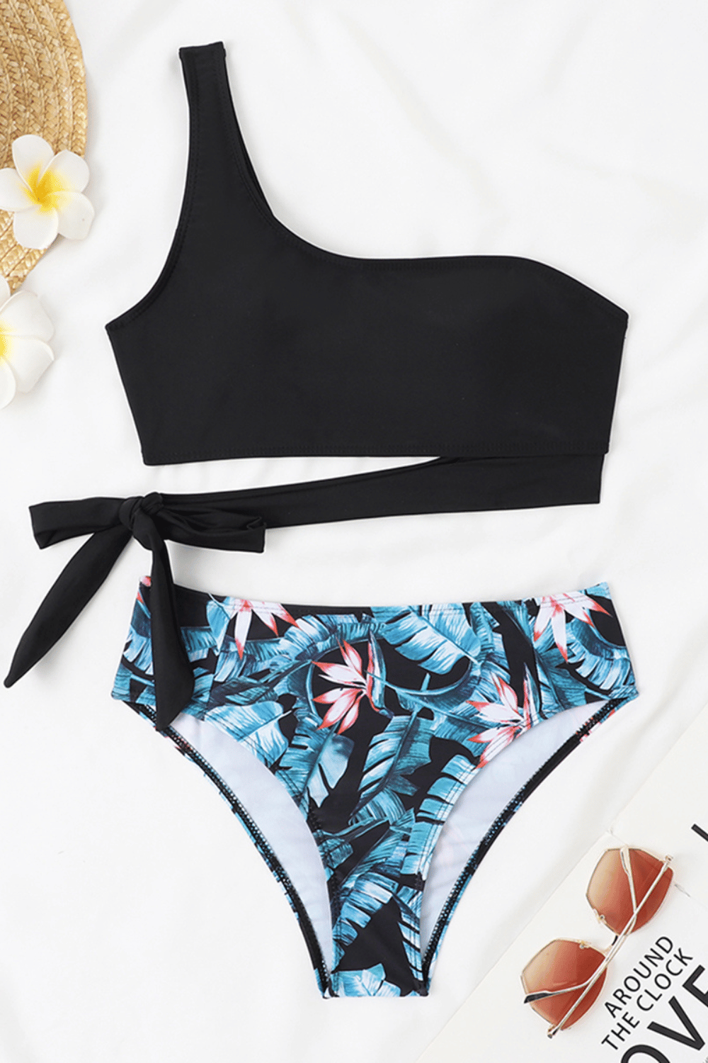 Evelisse | Biquíni Um Ombro Acolchoado Blue