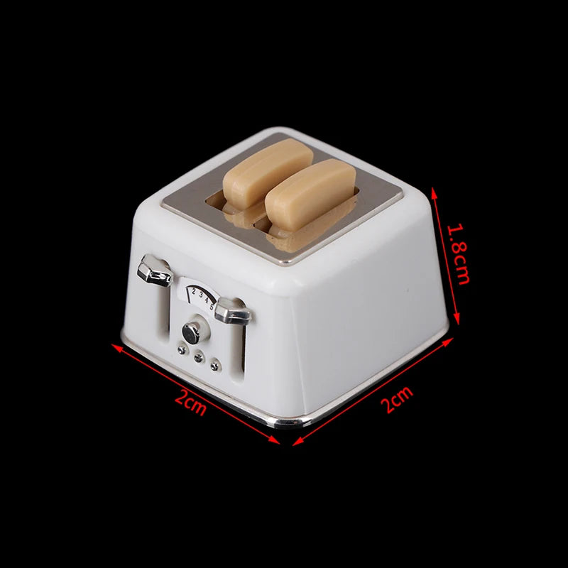 1:12 Dollhouse Miniature Bread Maker Machine Cup Set Coffee Machine Mixer Machine Model Kitchen Doll Electrical Appliance Toys
