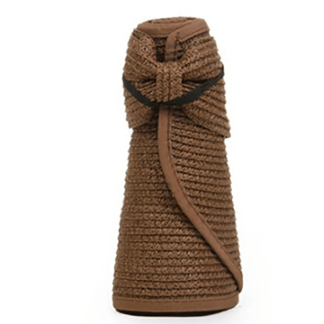 Antonella | Foldable Wide Brim Straw Visor Hat UV Protection