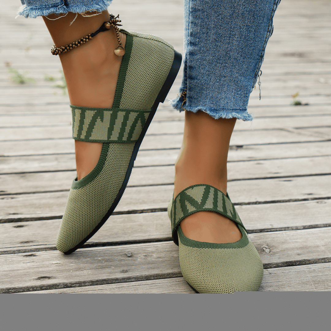 Danica | Sabrinas Elegantes Ortopédicos Ponta Fina Verde