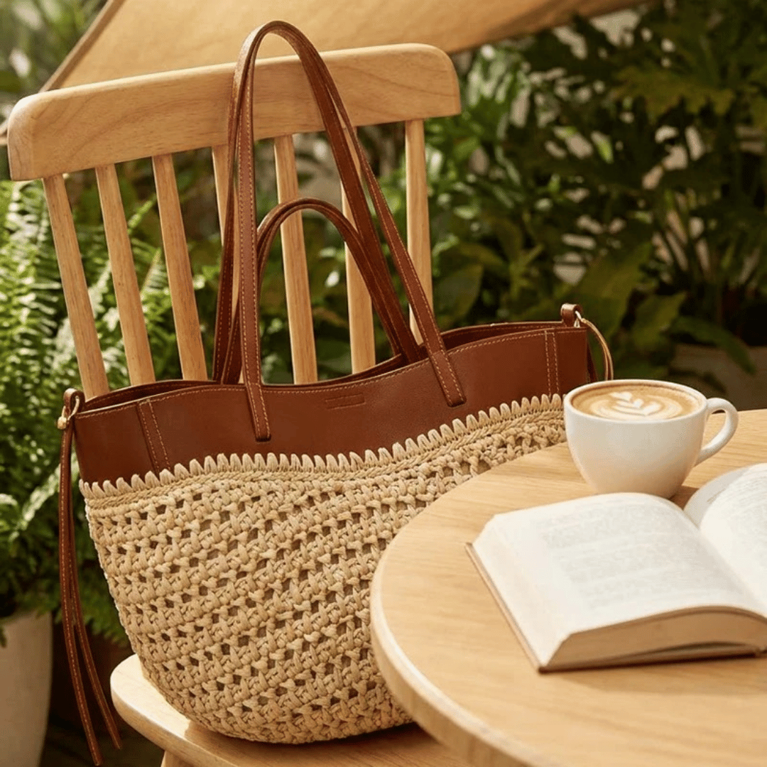 Vespera | Bolso Tote de Rafia Trenzada Beach Chic