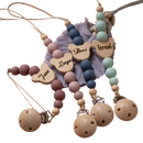 Corrente de Chupeta Personalizada em Madeira