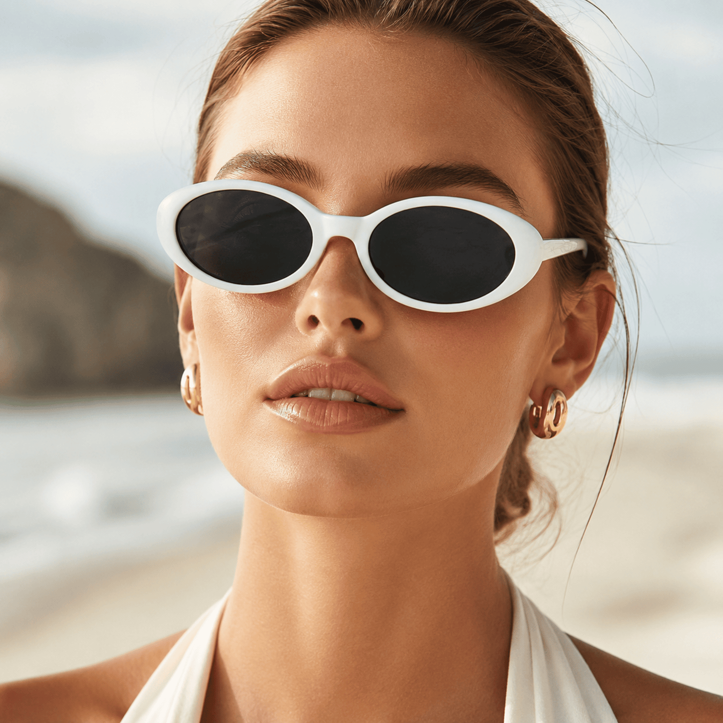 Prisca | Óculos de Sol cat eye White Black
