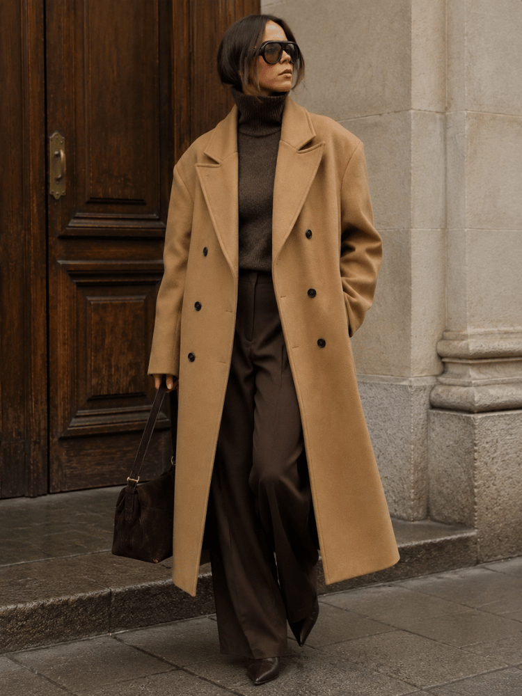 Sobretudo Mulher Oversized Camel