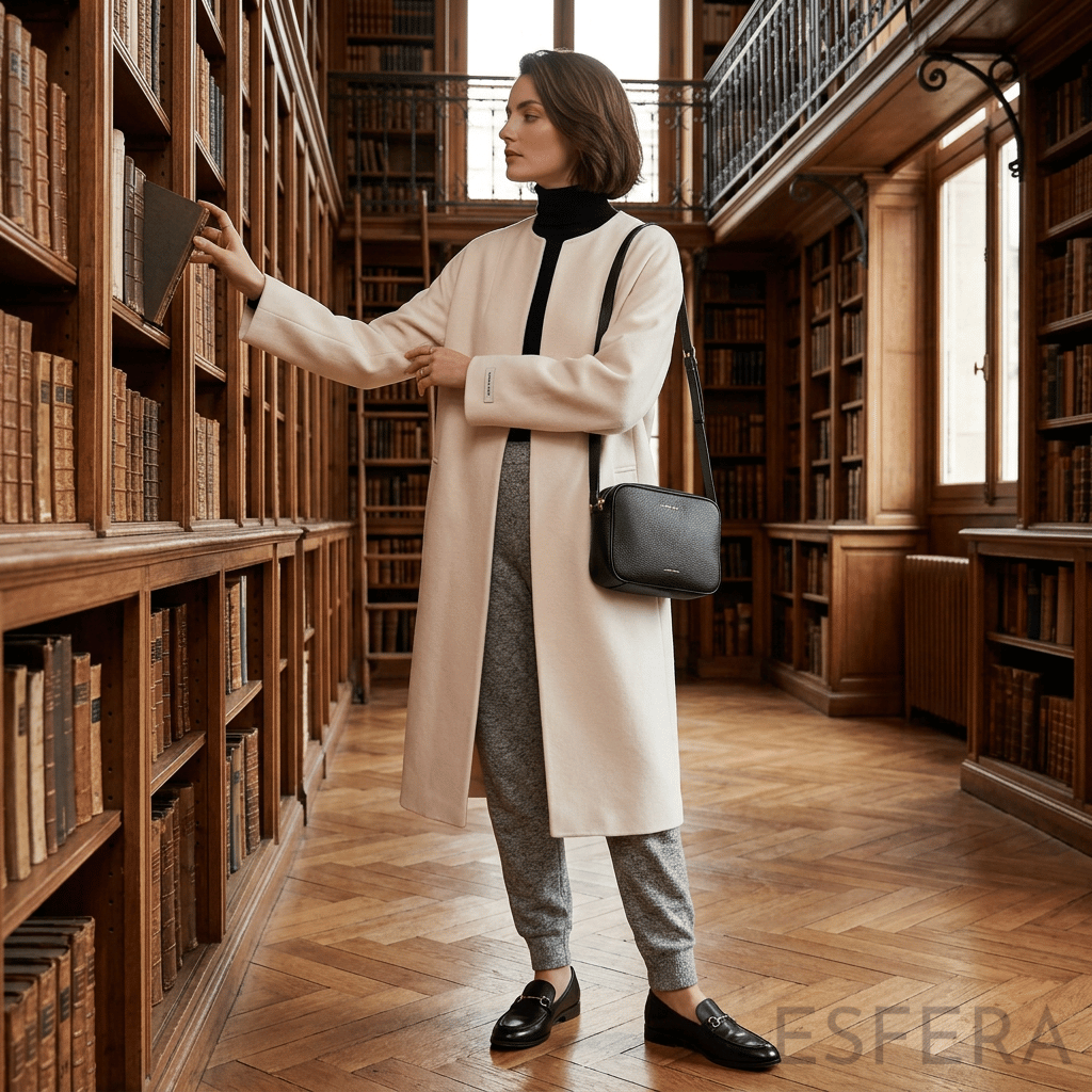 Casaco Mulher Sobretudo de Corte Solto Branco