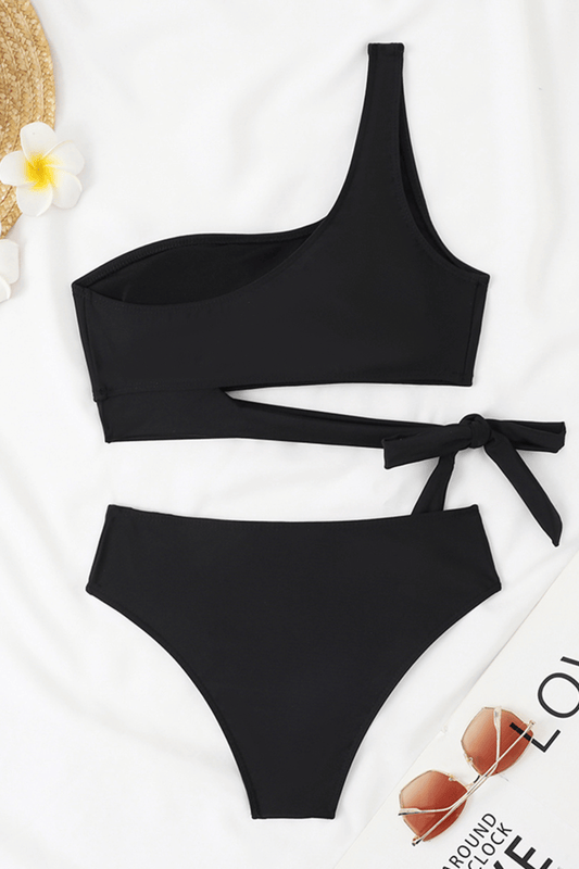 Evelisse | Biquíni Um Ombro Acolchoado Black