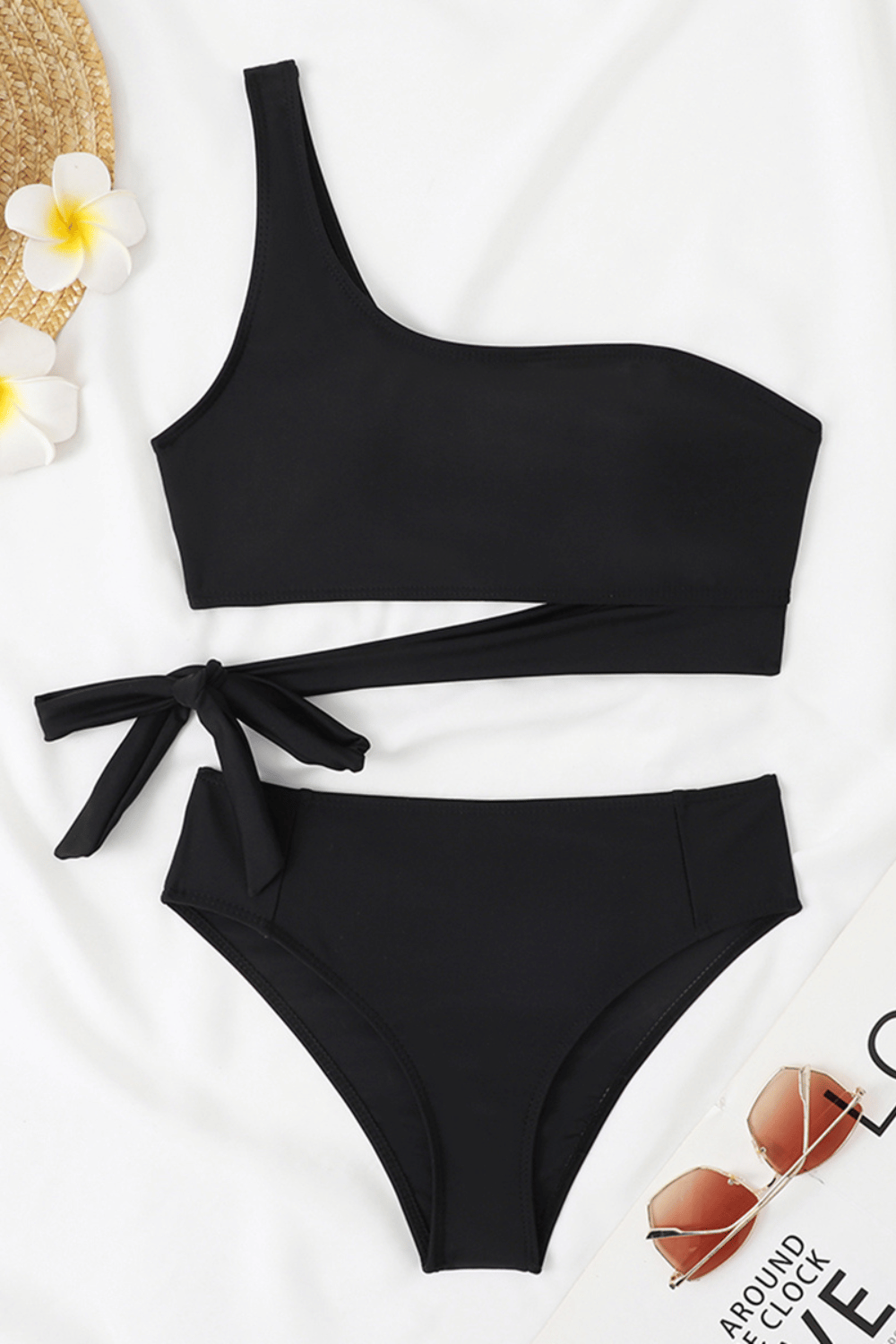 Evelisse | Biquíni Um Ombro Acolchoado Black