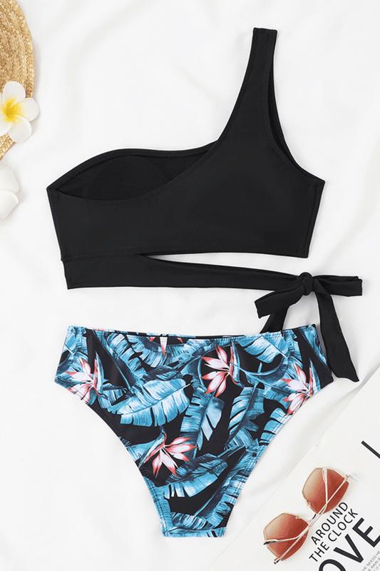 Evelisse | Biquíni Um Ombro Acolchoado Blue