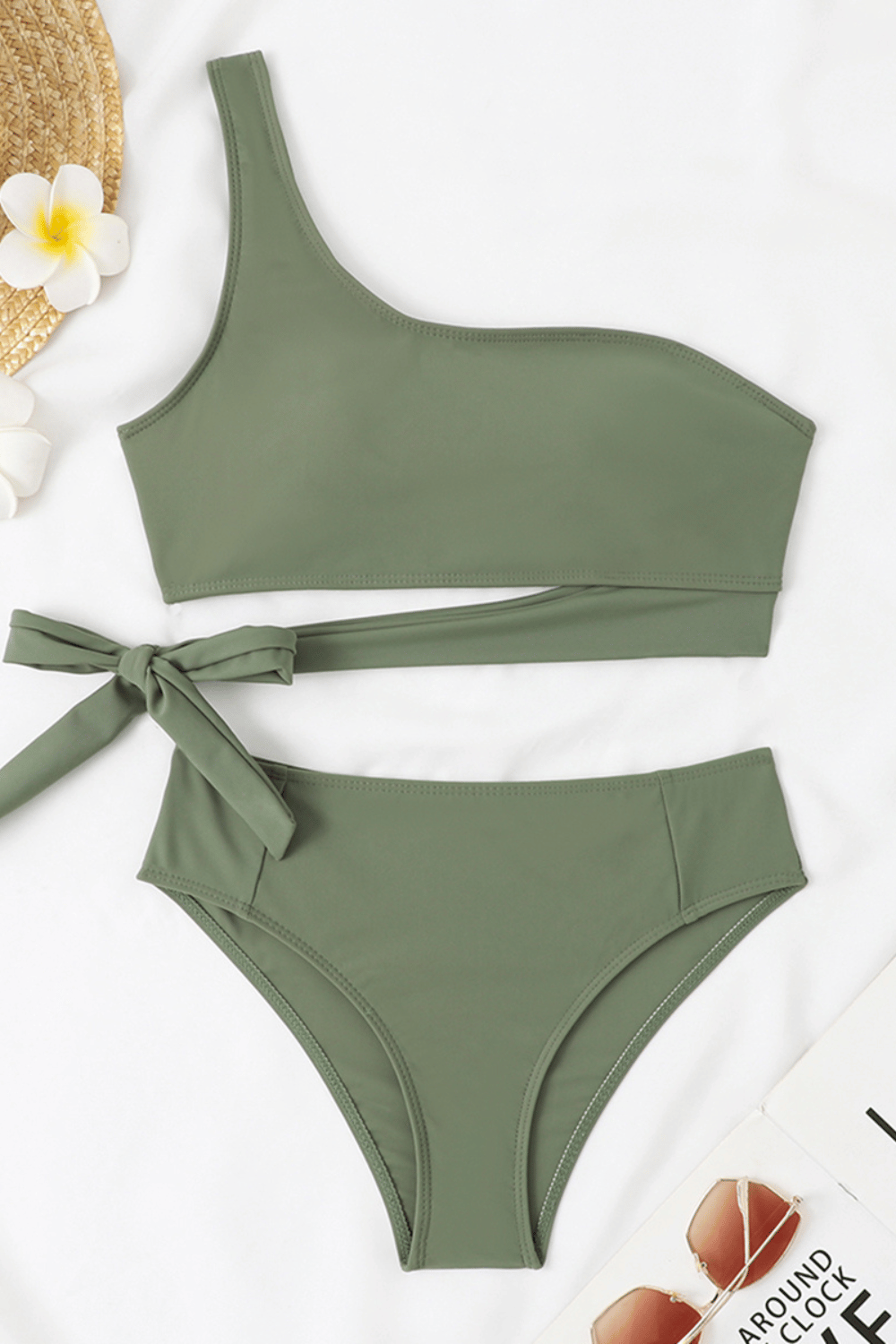 Evelisse | Biquíni Um Ombro Acolchoado Green