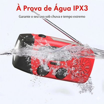 Rádio de emergência 5-em-1 com dínamo