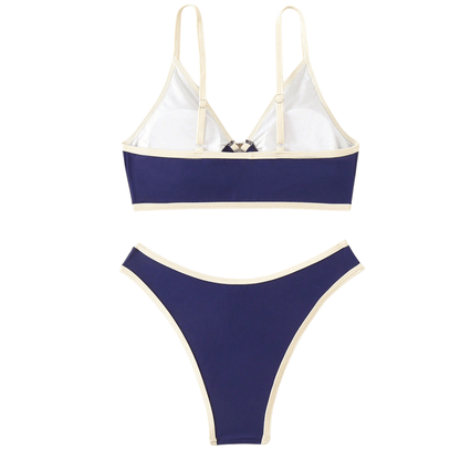 Gemma | Biquíni Brasileiro de Corte Minimalista Azul