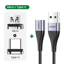 Cabo Magnético USB-C / Micro USB – 3A Carregamento Rápido