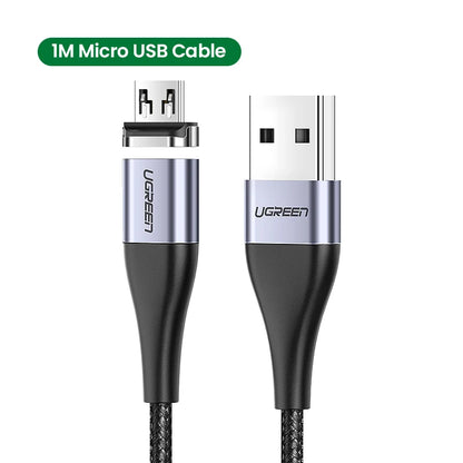 Cabo Magnético USB-C / Micro USB – 3A Carregamento Rápido
