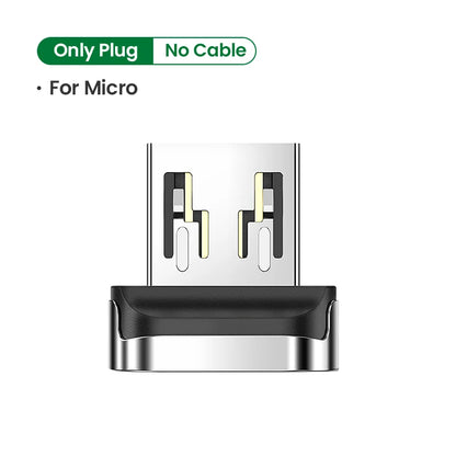 Cabo Magnético USB-C / Micro USB – 3A Carregamento Rápido