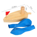 Barco de Madeira Movido a Balão