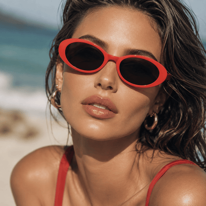 Prisca | Cat-eye Red Black Sunglasses