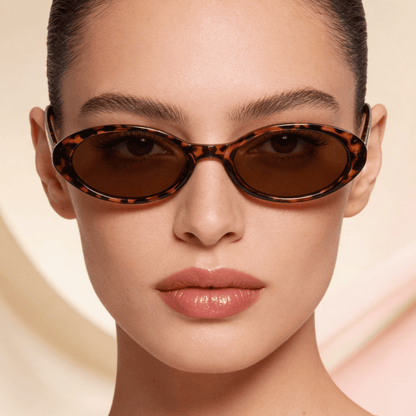 Prisca | Leopard Black Cat Eye Sunglasses