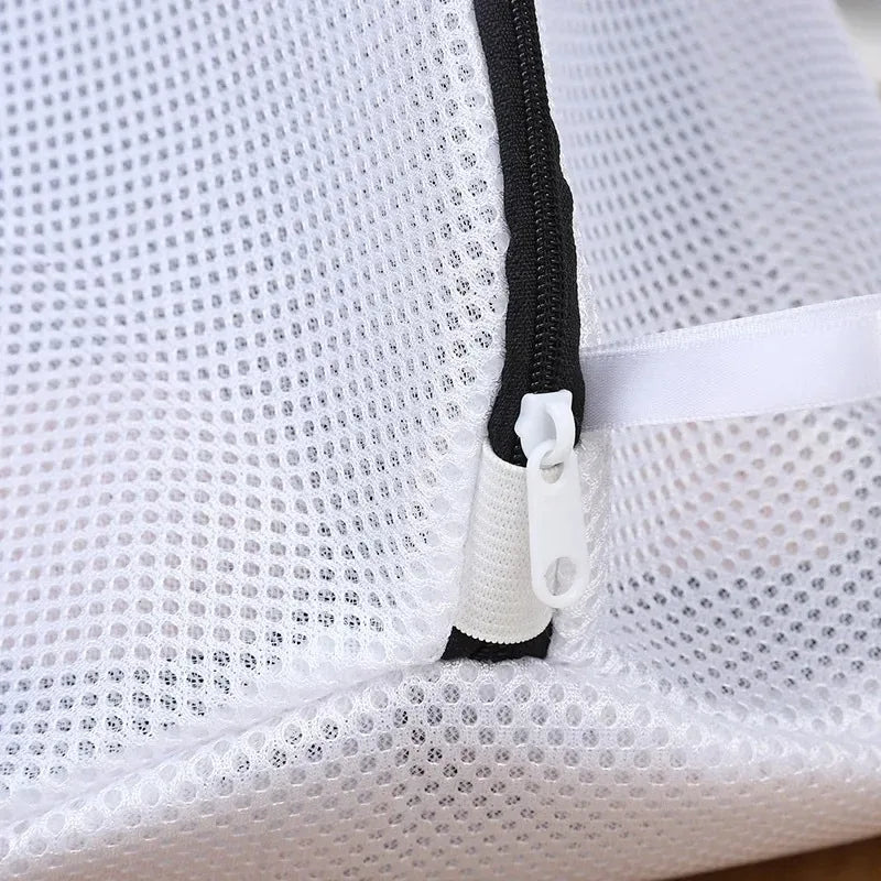 Saco de Lavagem de Malha para Sapatos e Roupas com Zíper