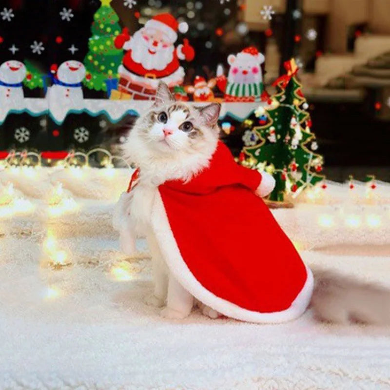 Traje Cosplay de Cão e Gato com Lenço Vermelho