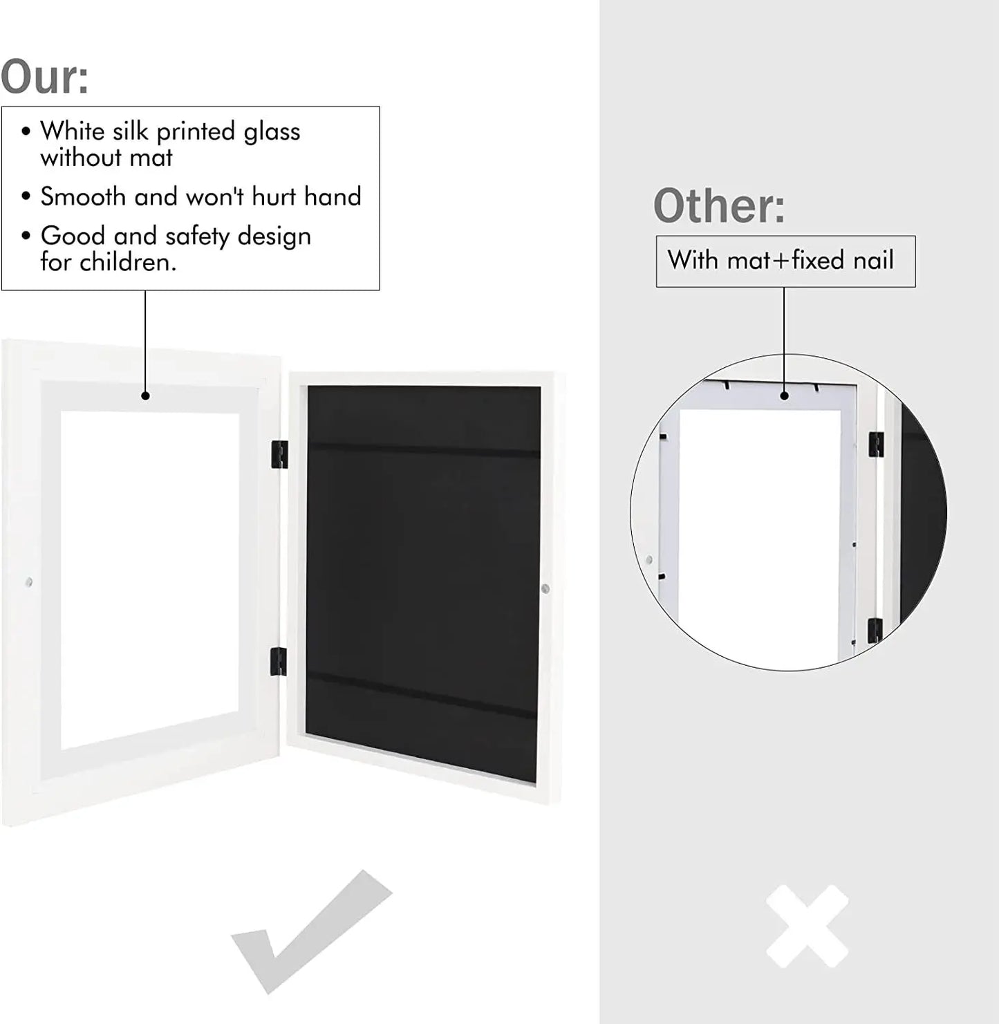 Moldura de Arte Infantil com Abertura Magnética – Exponha, Organize e Preserve as Criações dos Pequenos