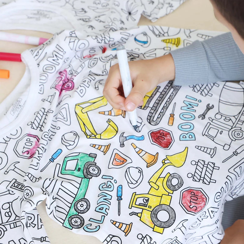 Pijama Infantil para Colorir – Conjunto Criativo e Divertido!