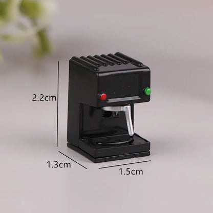 1:12 Dollhouse Miniature Bread Maker Machine Cup Set Coffee Machine Mixer Machine Model Kitchen Doll Electrical Appliance Toys