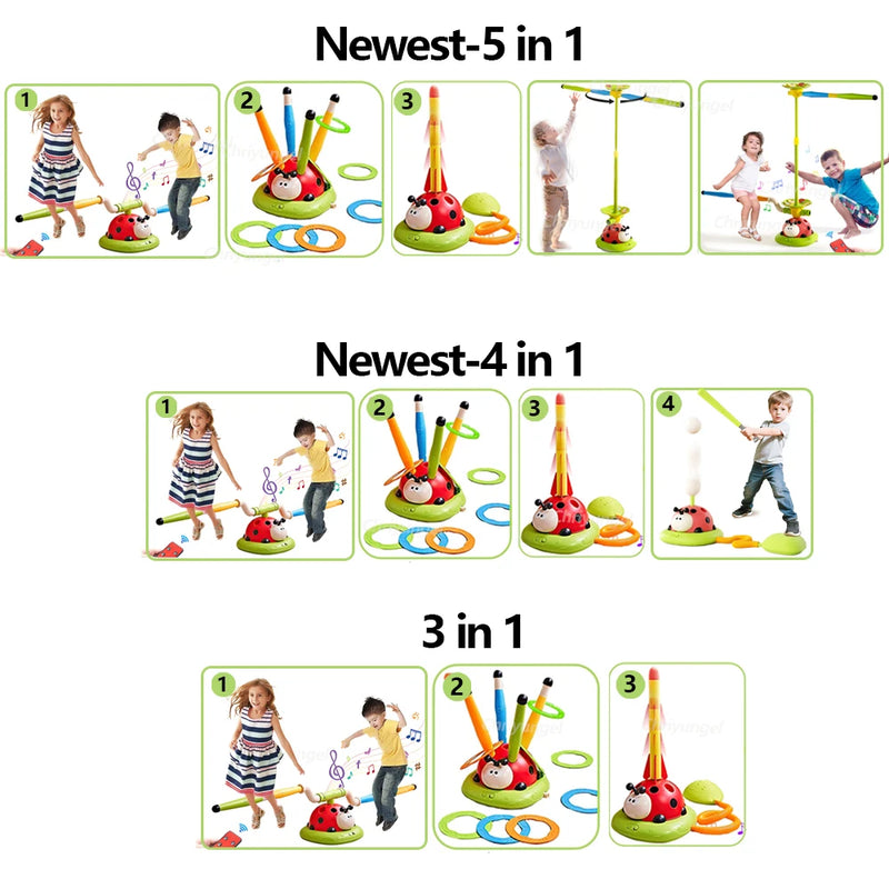 Brinquedo Multifuncional Joaninha 3 em 1 – Diversão Ativa para Crianças