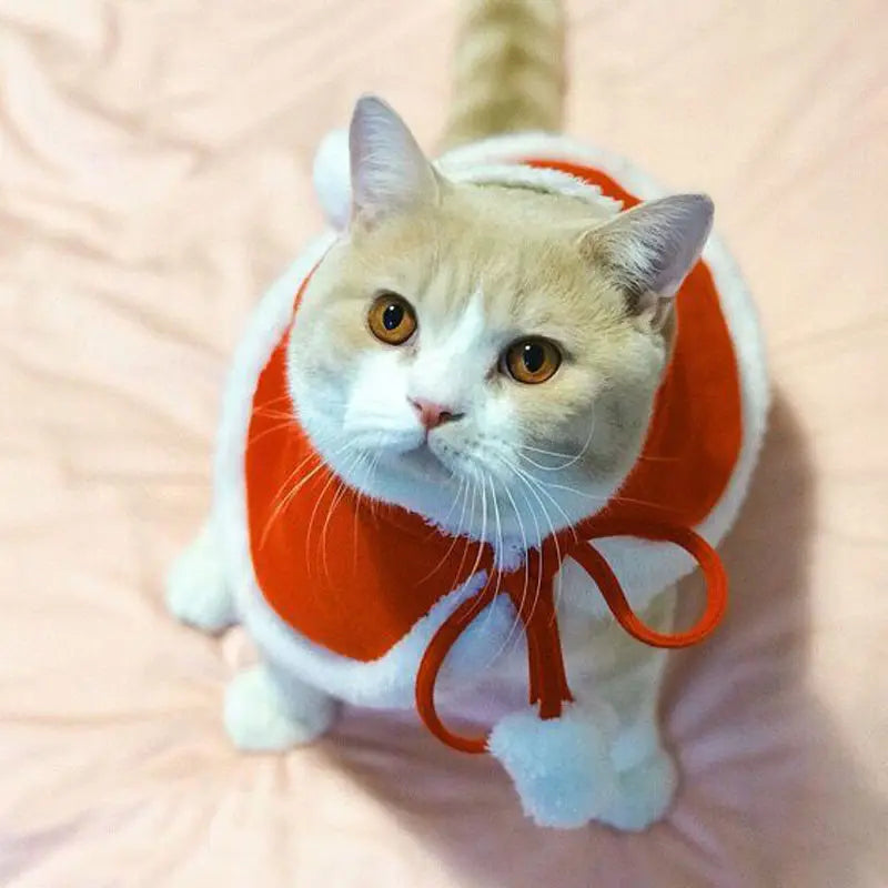 Traje Cosplay de Cão e Gato com Lenço Vermelho