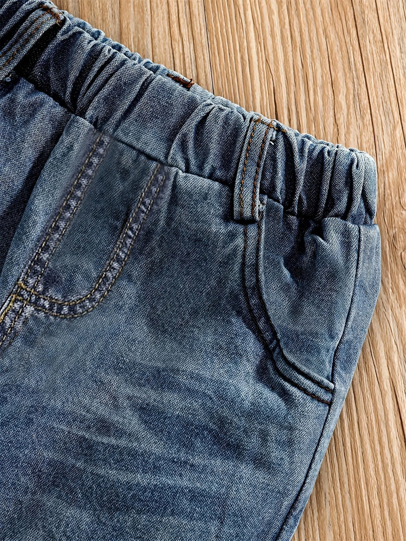 Conjunto listrado de elefantes para meninos e meninas