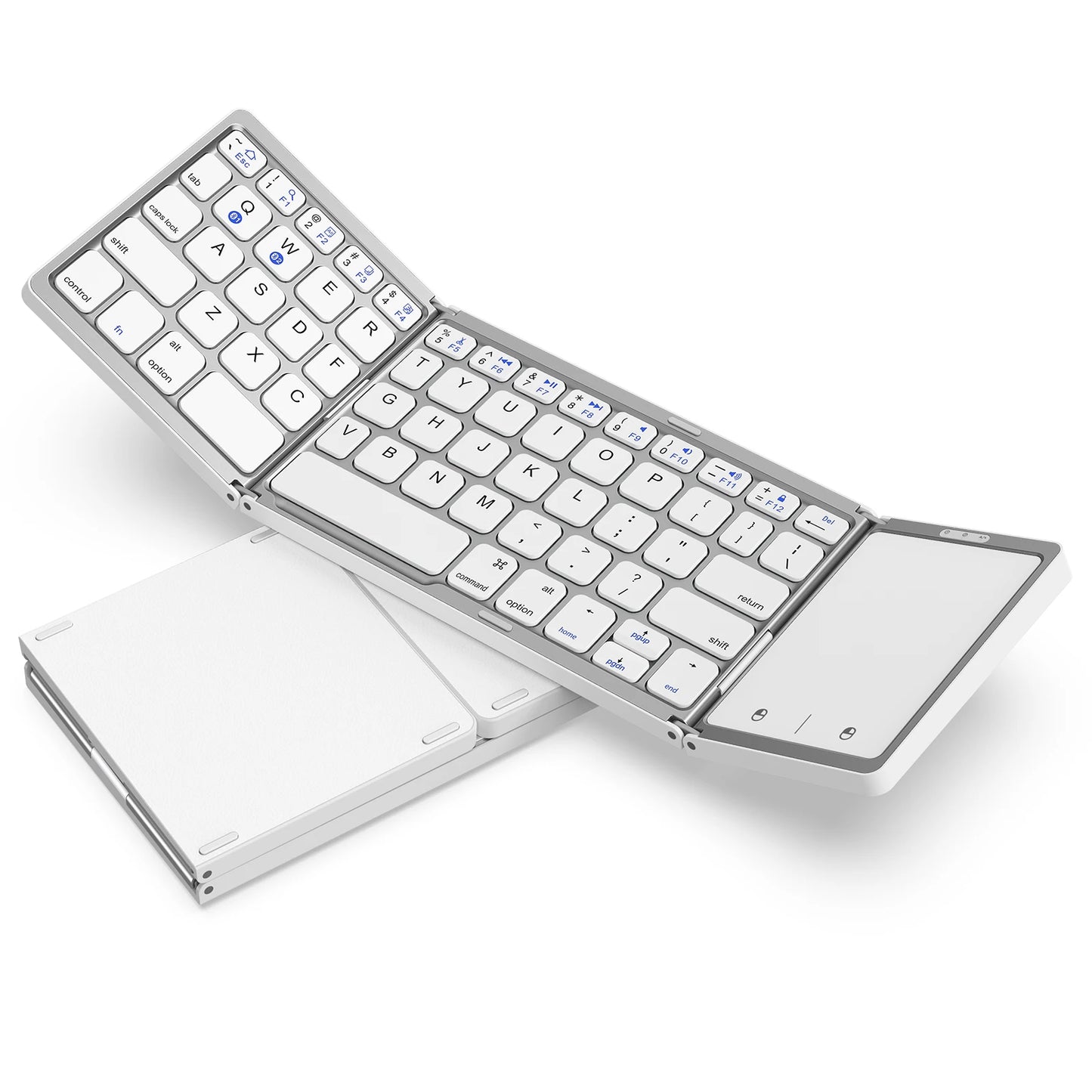 Teclado Dobrável Bluetooth com Grande Touchpad