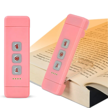 Luz de Leitura USB Recarrregável com Clipe e Temporizador – Book Light Compacta para Livros