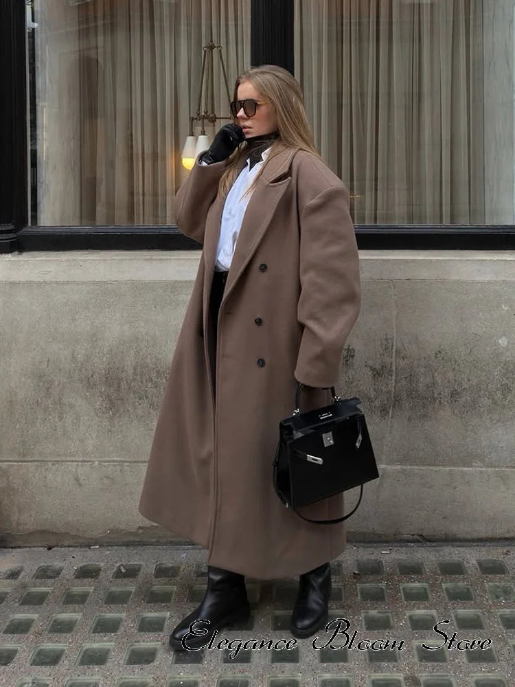 Sobretudo Mulher Oversized – Castanho