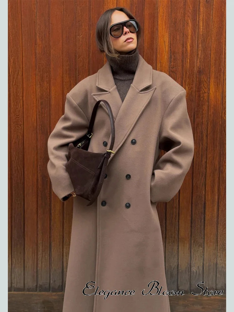Sobretudo Mulher Oversized – Castanho