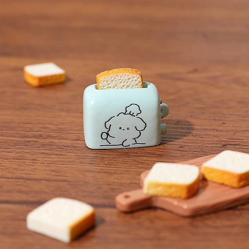 1:12 Dollhouse Miniature Bread Maker Machine Cup Set Coffee Machine Mixer Machine Model Kitchen Doll Electrical Appliance Toys