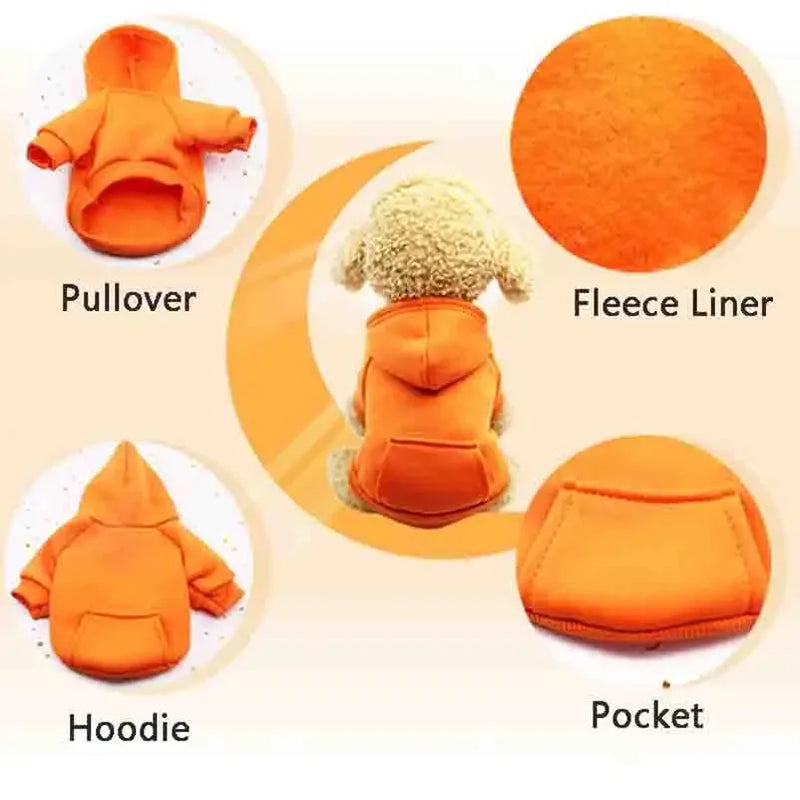 Moletom com Capuz de Inverno para Cachorro