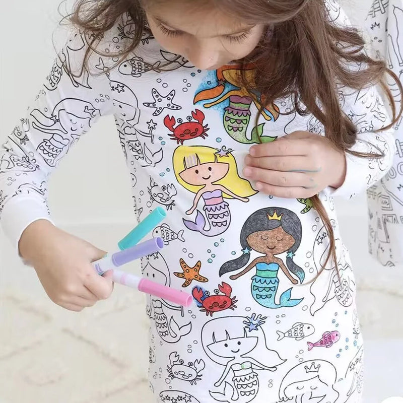 Pijama Infantil para Colorir – Conjunto Criativo e Divertido!