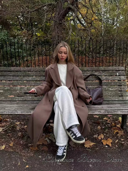 Sobretudo Mulher Oversized – Castanho