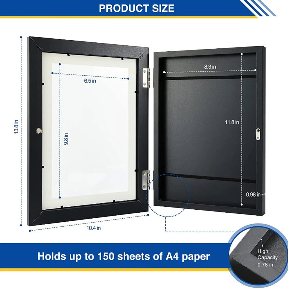 Moldura de Arte Infantil com Abertura Magnética – Exponha, Organize e Preserve as Criações dos Pequenos
