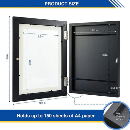 Moldura de Arte Infantil com Abertura Magnética – Exponha, Organize e Preserve as Criações dos Pequenos