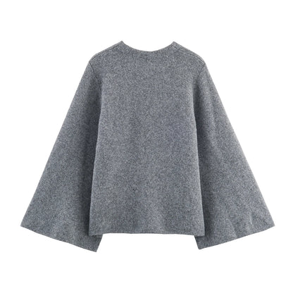 2025 Winter New Product Lazy Style Retro Kimono Style Knitted Open Sleeve Coat cardigan Coat for Women
