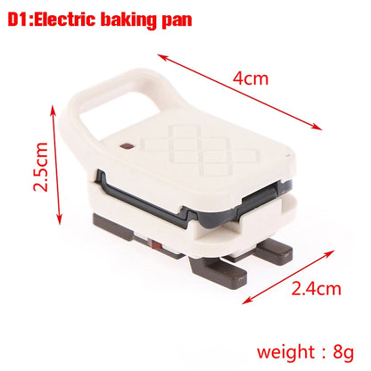 1:12 Dollhouse Miniature Bread Maker Machine Cup Set Coffee Machine Mixer Machine Model Kitchen Doll Electrical Appliance Toys