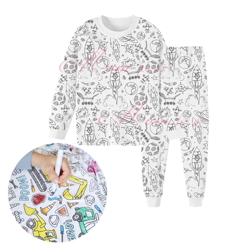 Pijama Infantil para Colorir – Conjunto Criativo e Divertido!