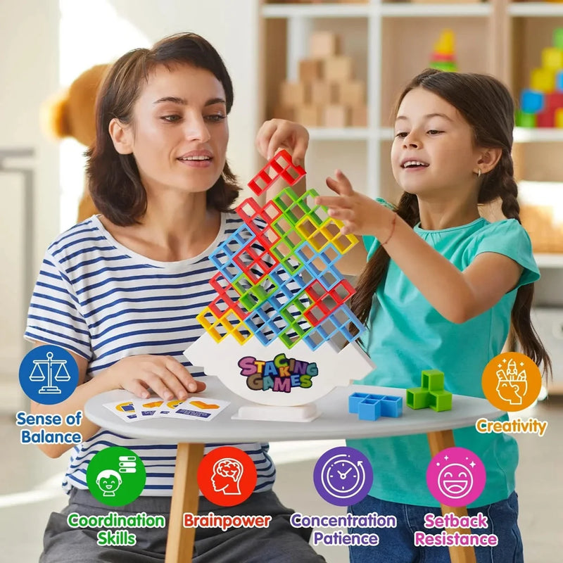 Jogo de Equilíbrio de Blocos Empilháveis