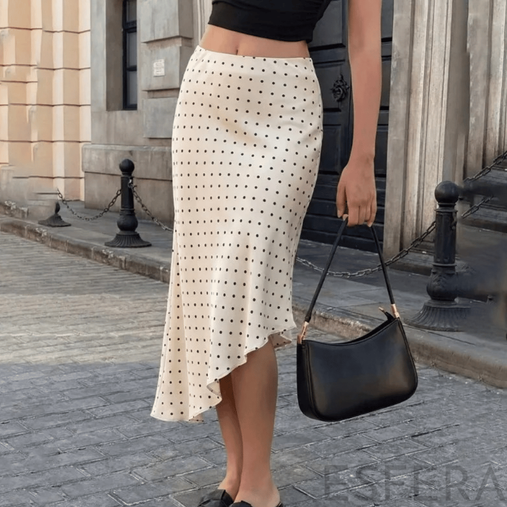 Saia Midi Mulher Poás Assimétrica