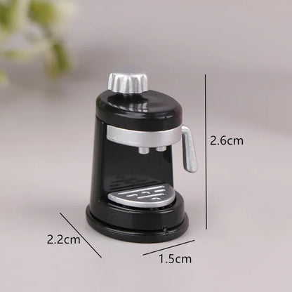 1:12 Dollhouse Miniature Bread Maker Machine Cup Set Coffee Machine Mixer Machine Model Kitchen Doll Electrical Appliance Toys