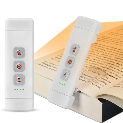Luz de Leitura USB Recarrregável com Clipe e Temporizador – Book Light Compacta para Livros