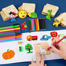 Kit Montessori com 20 Moldes de Desenhos