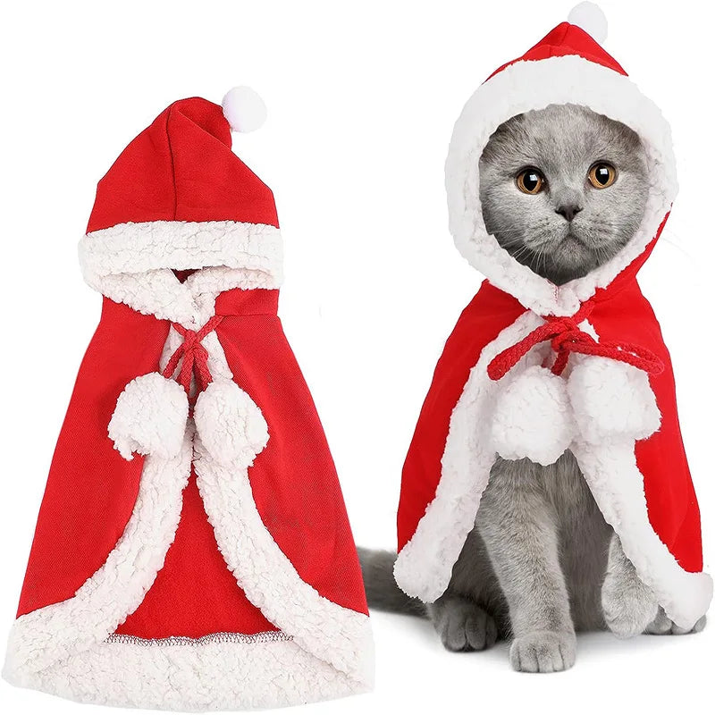 Traje Cosplay de Cão e Gato com Lenço Vermelho