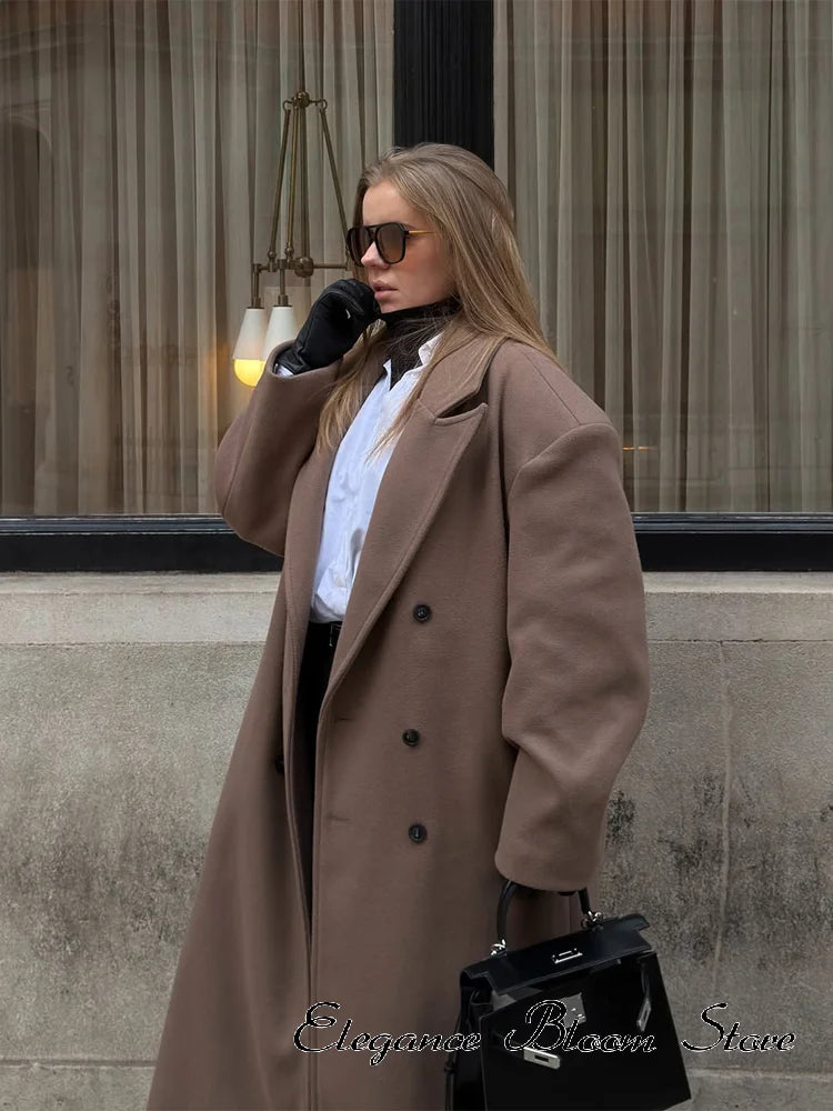 Sobretudo Mulher Oversized – Castanho