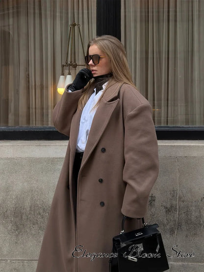 Sobretudo Mulher Oversized – Castanho